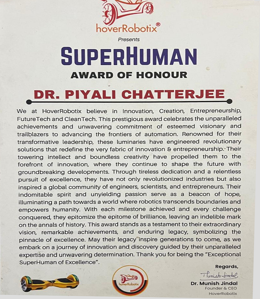 Dr Piyali Chatterjee